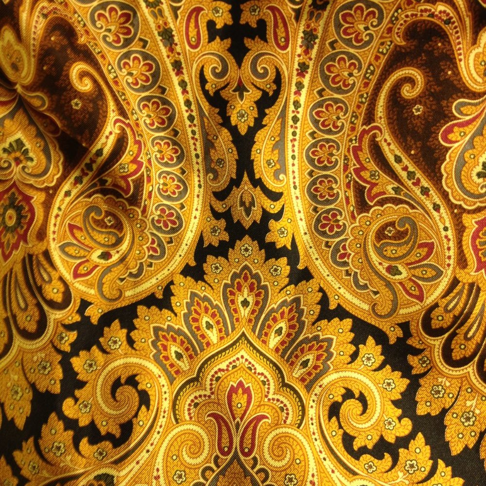 Paisley damask Italian Silk Scarf
